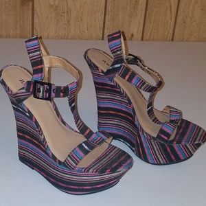Multicolored Wedge Sandal